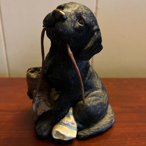 Black Lab Puppy Figurine